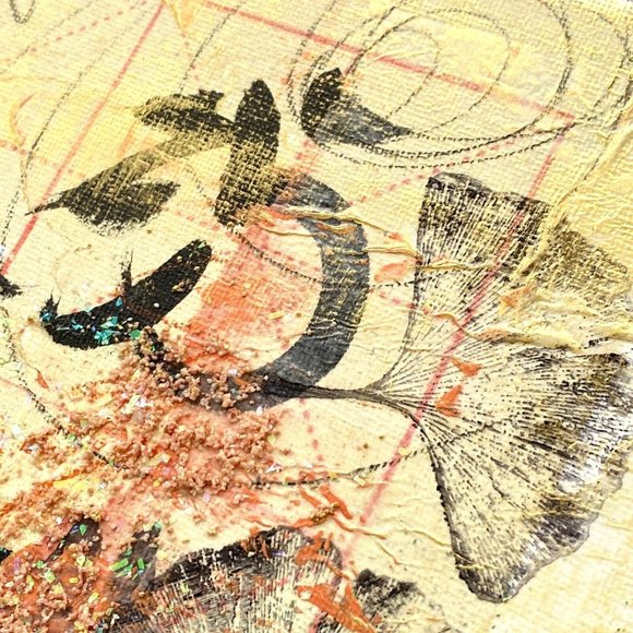 Blind Love - Original Art Mixed Media Signed Asian Fusion Painting 12”x16” - Picture 10 of 12